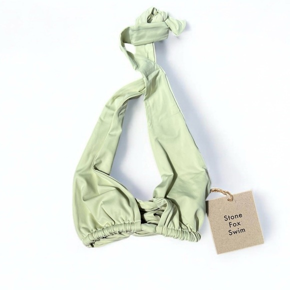🌻NEW w.tags REVOLVE Stone Fox Swim Aloe Wash Rico Halter Top Size XS & Medium - Picture 1 of 10